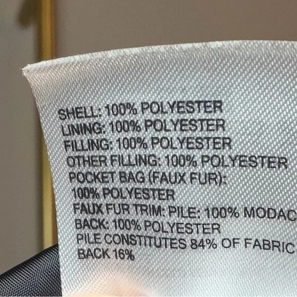 Laundry Black Puffer Coat | Faux Fur Collar Leopard Lined Long Jacket - Picture 6 of 8